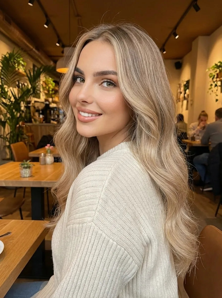 sandy blonde long layers